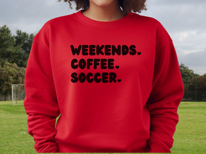 Weekend Coffee Soccer Sweatshirt, Soccer Sweatshirt, Soccer Mom Sweatshirt, Sweatshirt for Women, Game Day Sweatshirt, Soccer Lover Gift