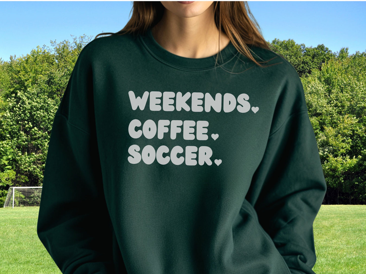 Weekend Coffee Soccer Sweatshirt, Soccer Sweatshirt, Soccer Mom Sweatshirt, Sweatshirt for Women, Game Day Sweatshirt, Soccer Lover Gift